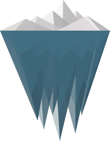 Iceberg Cartoon In The Ocean With Sky Stock Illustration 