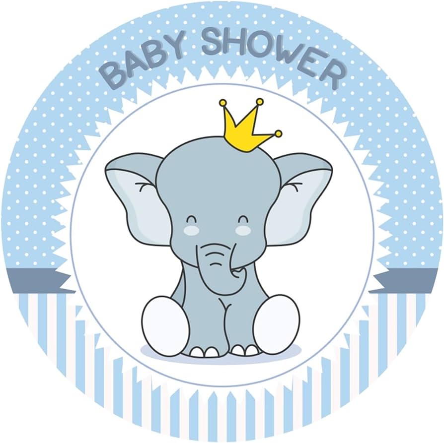 baby shower elephant clipart boy