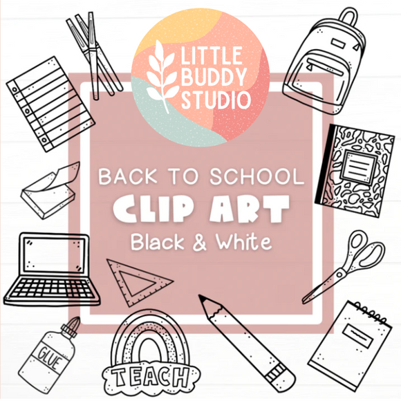 School Supplies Clipart, Back to School - Vector Graphic by VR