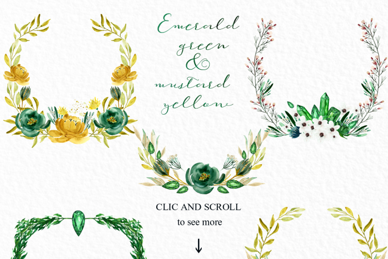 green flower clipart