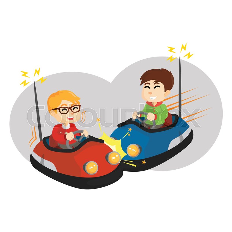 bumper cars clipart