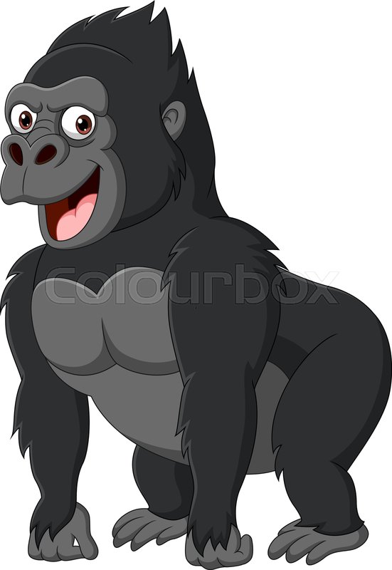 Cute Wild Gorilla Cartoon Illustration Images | Free Photos, PNG - Clip ...