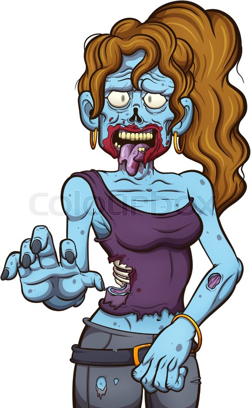 Zombie SVG cut file for cutting machines cute zombie clipart 
