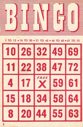 bingo card clipart