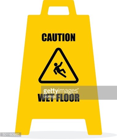 wet floor sign clipart