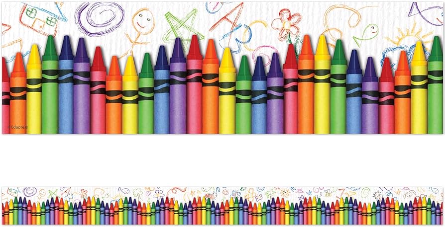 Crayons Art Craft Border Frame Clipart Graphic By Sany O   Clip Art Library