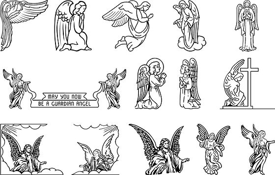 Angel Designs - Gravestones and Memorials - Quality Memorial - Clip Art ...