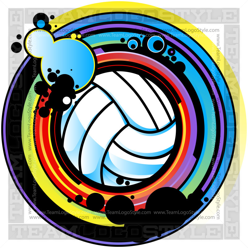 colorful volleyball clipart