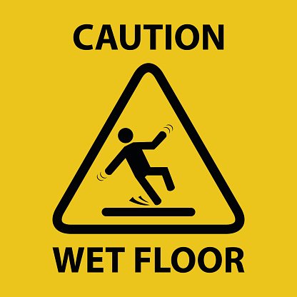 wet floor sign clipart
