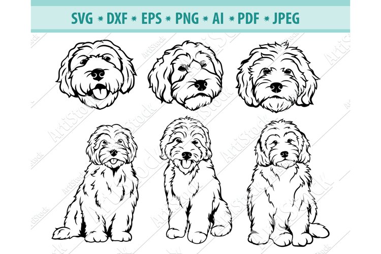 golden doodle clipart