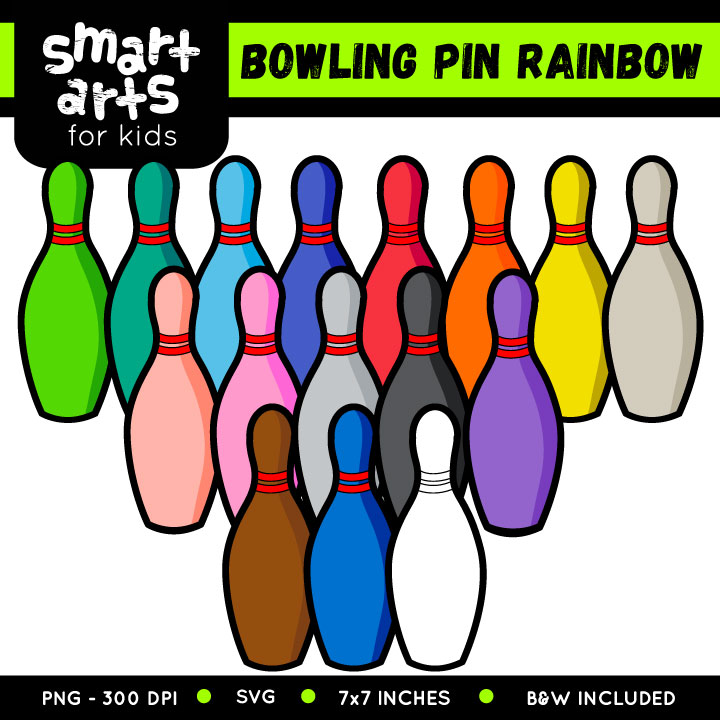 Cartoon Bowling Pin Clipart - Bowling Ball Clip Art SVG Vector Art ...