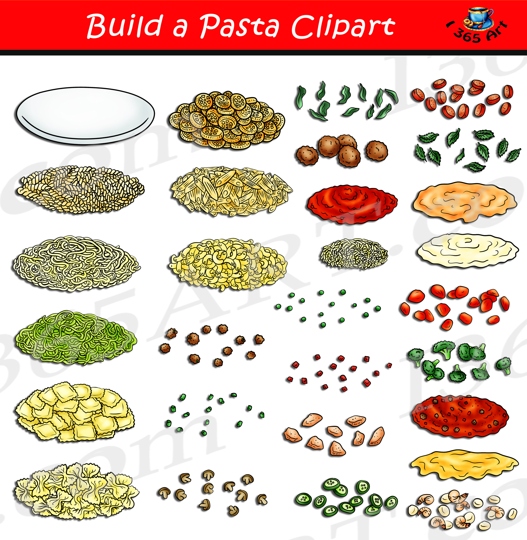 Food Clipart Penne Pasta Topped With Spagetti Sauce Clipart Clip Art Library