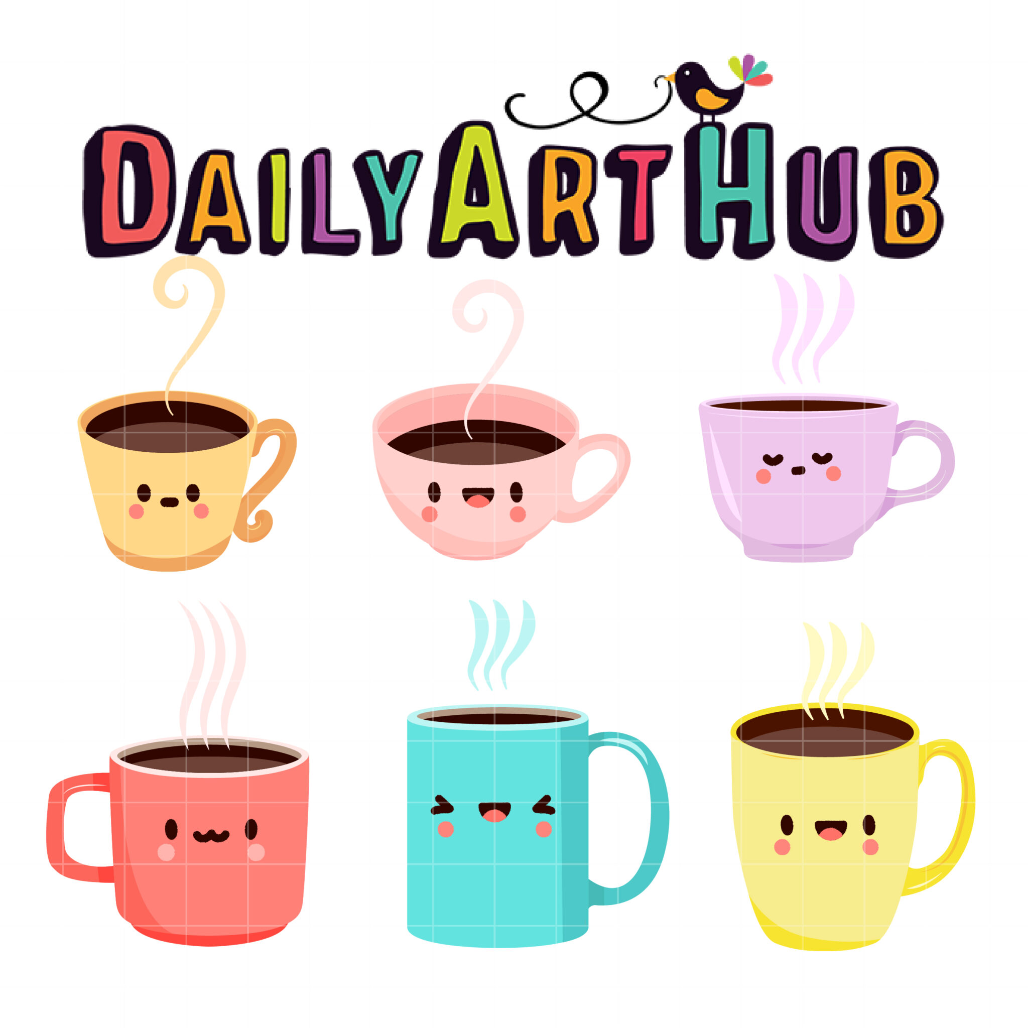 Coffee Clipart Kawaii Coffee Clipart Cute Coffee Clipart - Etsy