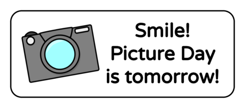 Picture Day Tomorrow! - Clip Art Library