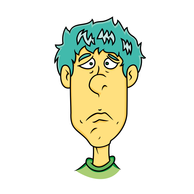 sad person clipart