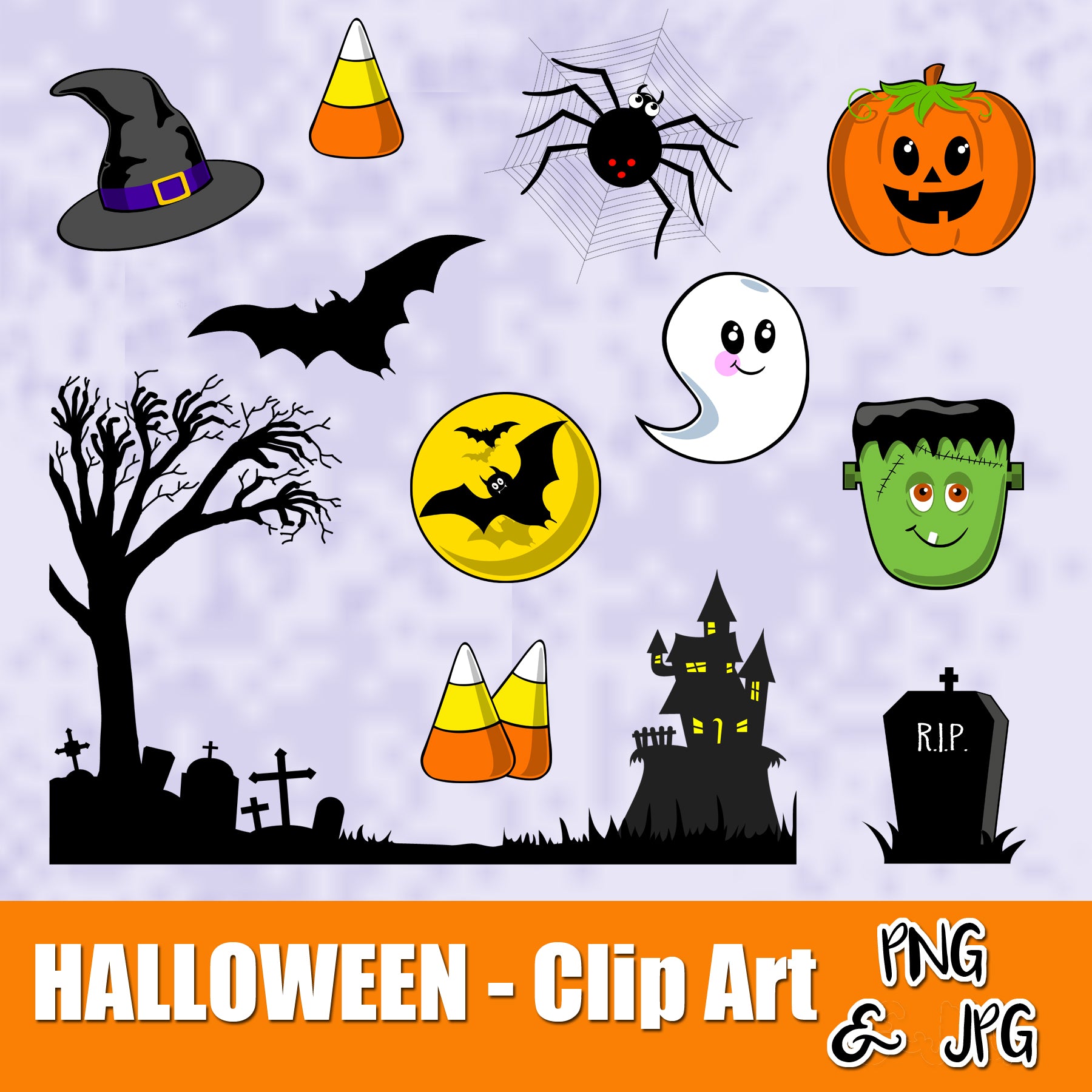 halloween characters clipart