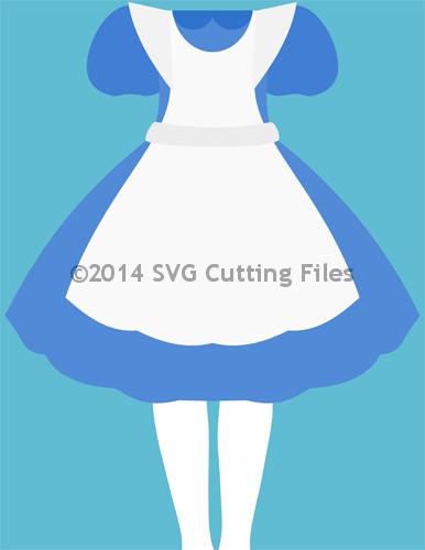 alice in wonderland dress clipart