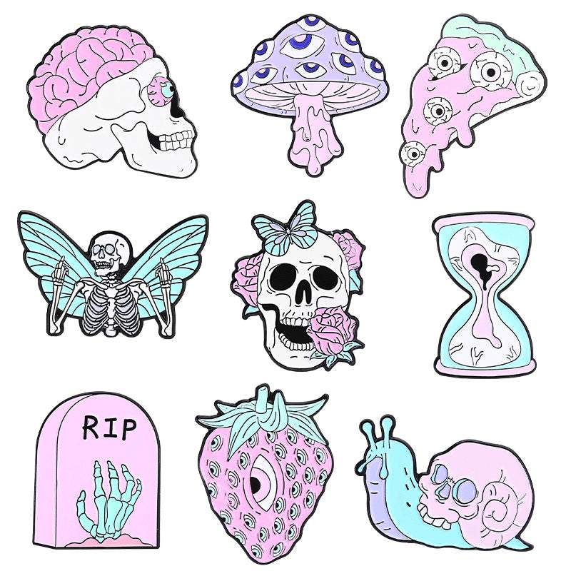 Pastel Goth Halloween Creepy Clipart Set - Design Cuts - Clip Art Library