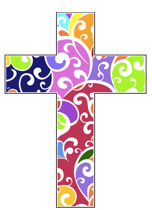 Rustic Wood Cross clipart, Watercolor Floral Crosses clipart