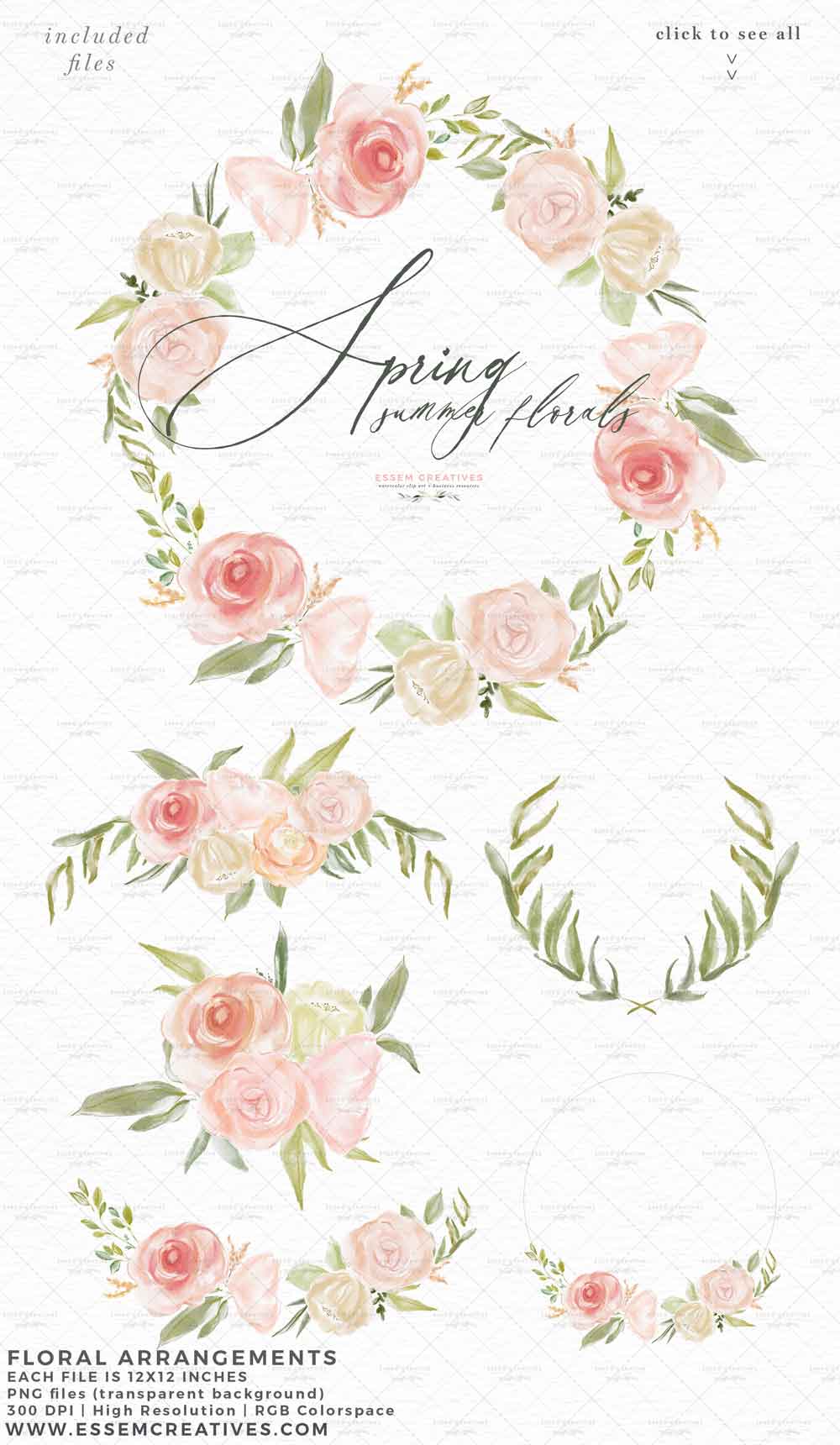 floral wreath clipart