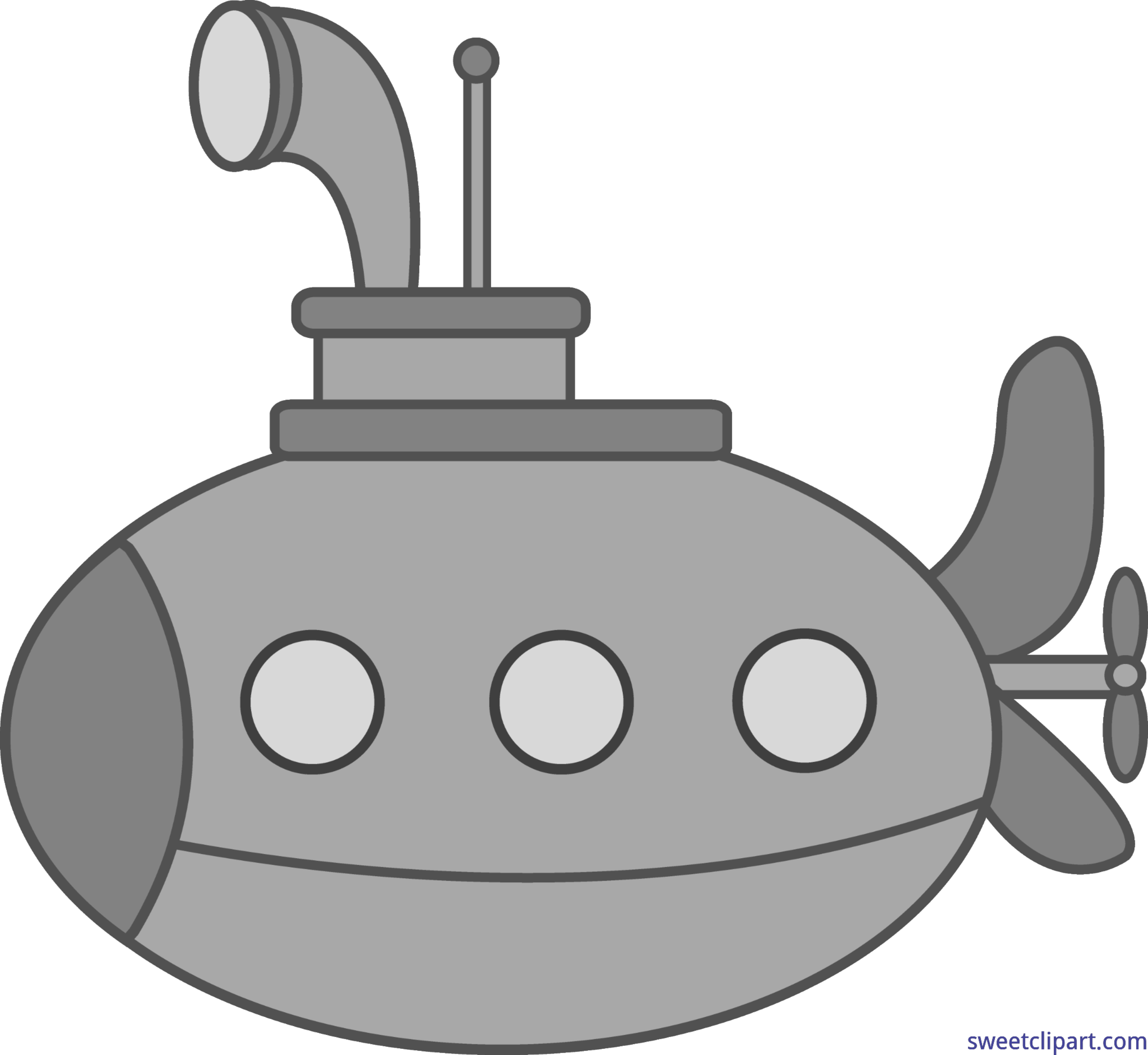 Premium Vector Cute Submarine Cartoon Submarine Clipart Vector 3940353