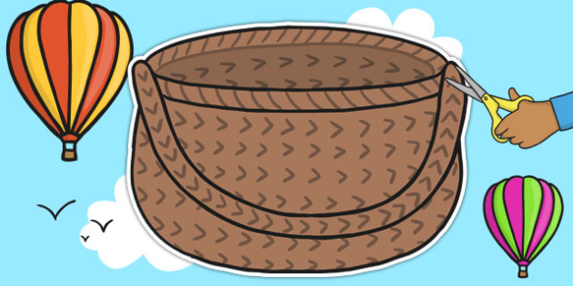 hot air balloon basket clipart