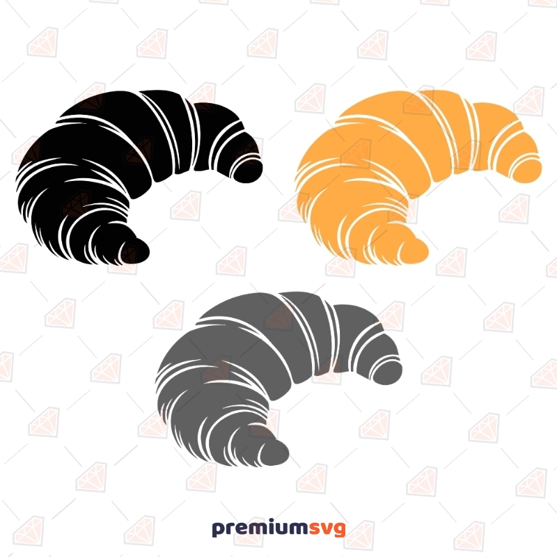 Welcome To France Croissant Illustration Royalty Free SVG 