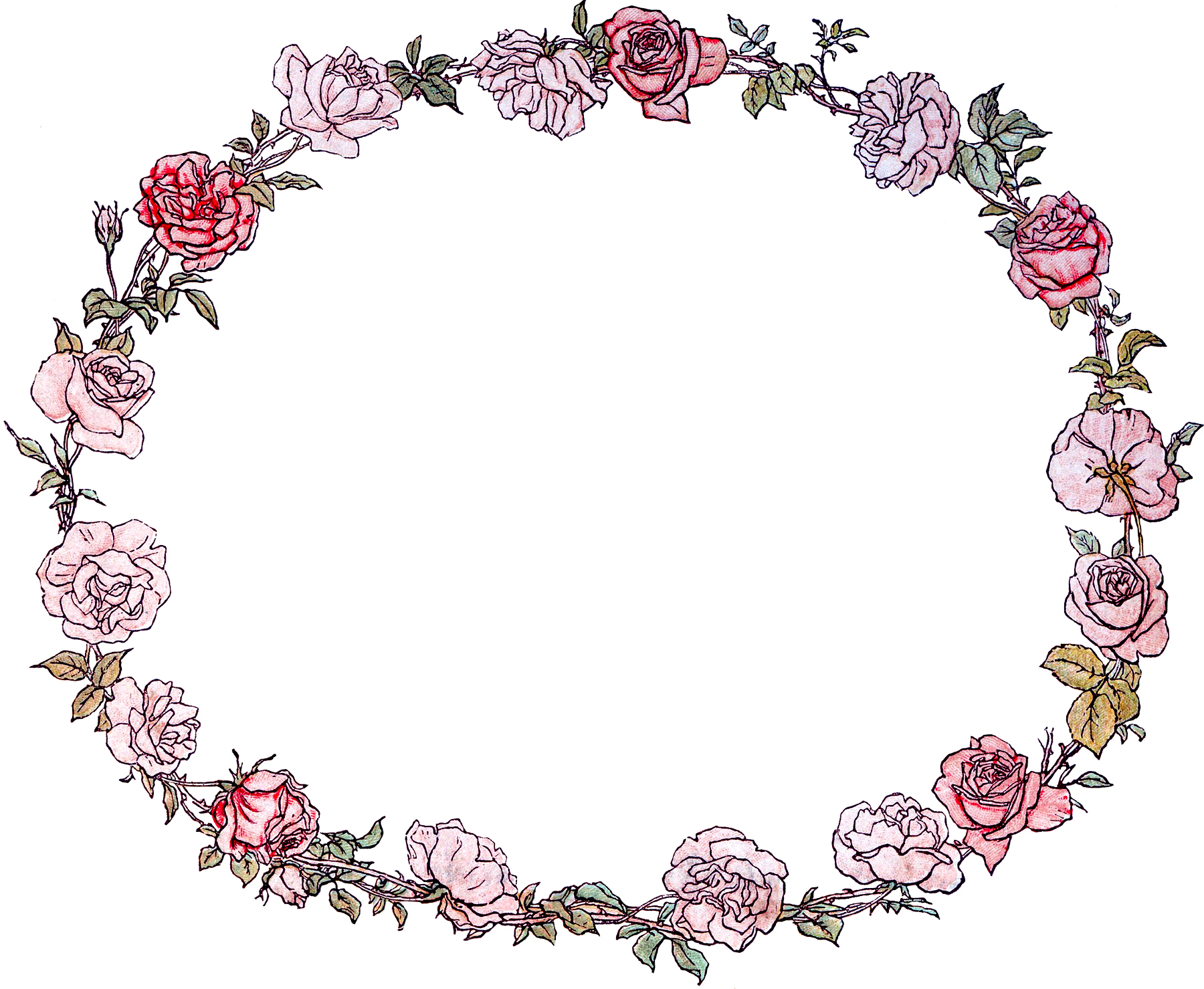 floral wreath clipart