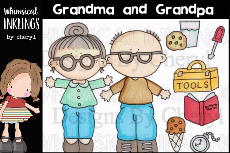 Grandpa and grandma standing lovely image Vector Image