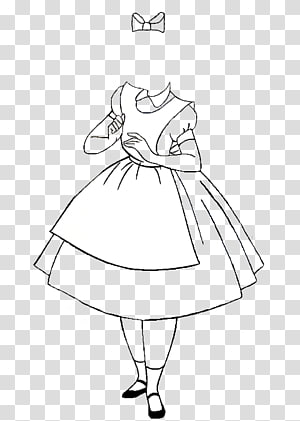 alice in wonderland dress clipart