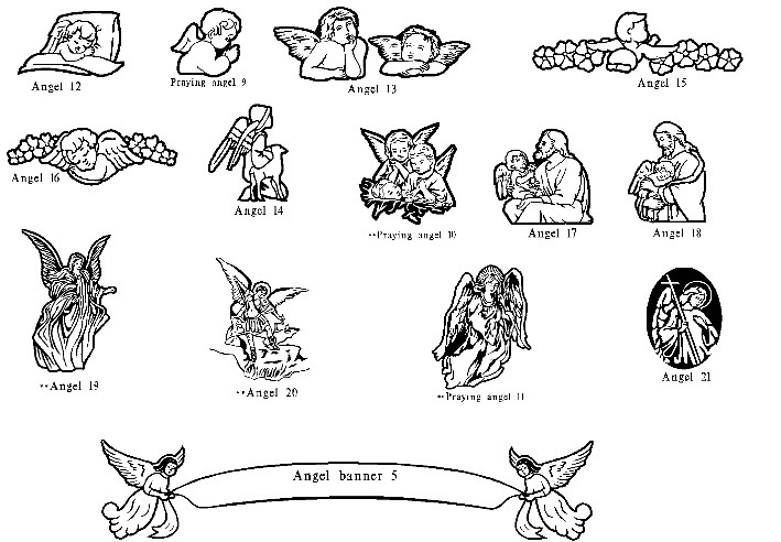 angel clipart for headstones