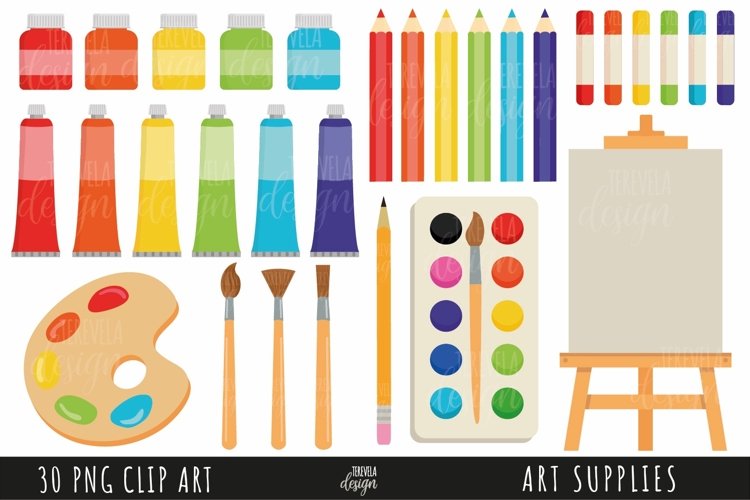 Cleaning Supplies Clipart Set Download - Clipart 4 School