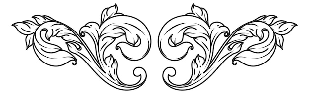 Filigree Holly and Ivy Silhouette Clip Art