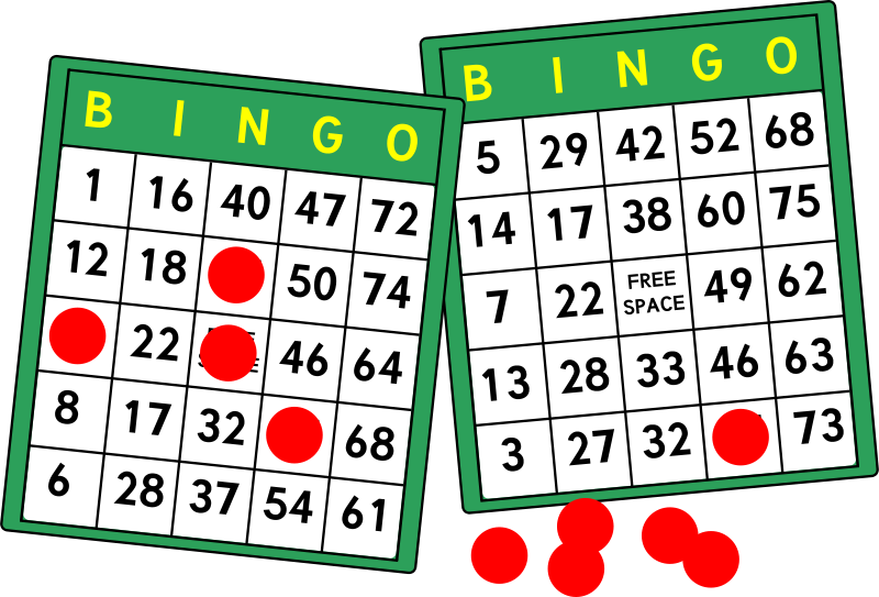 bingo card clipart