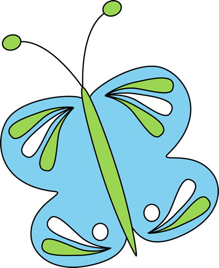 blue butterfly clipart