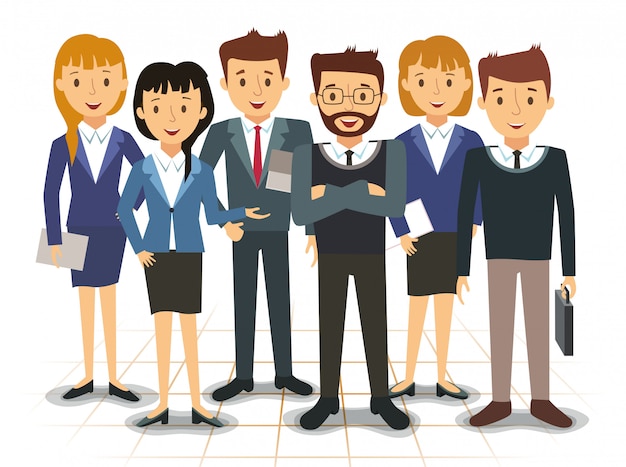 3d People - Men, Person In Group. Leadership And Team Stock 