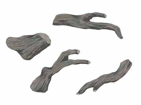 Colored driftwood illustration - Tribal nursery clipart - Native American clip art