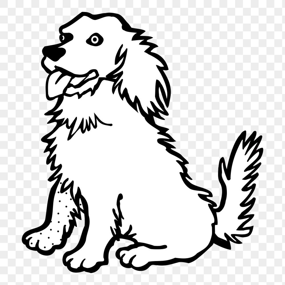 white dog clipart
