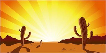 Camel Clipart-camel in desert with sun