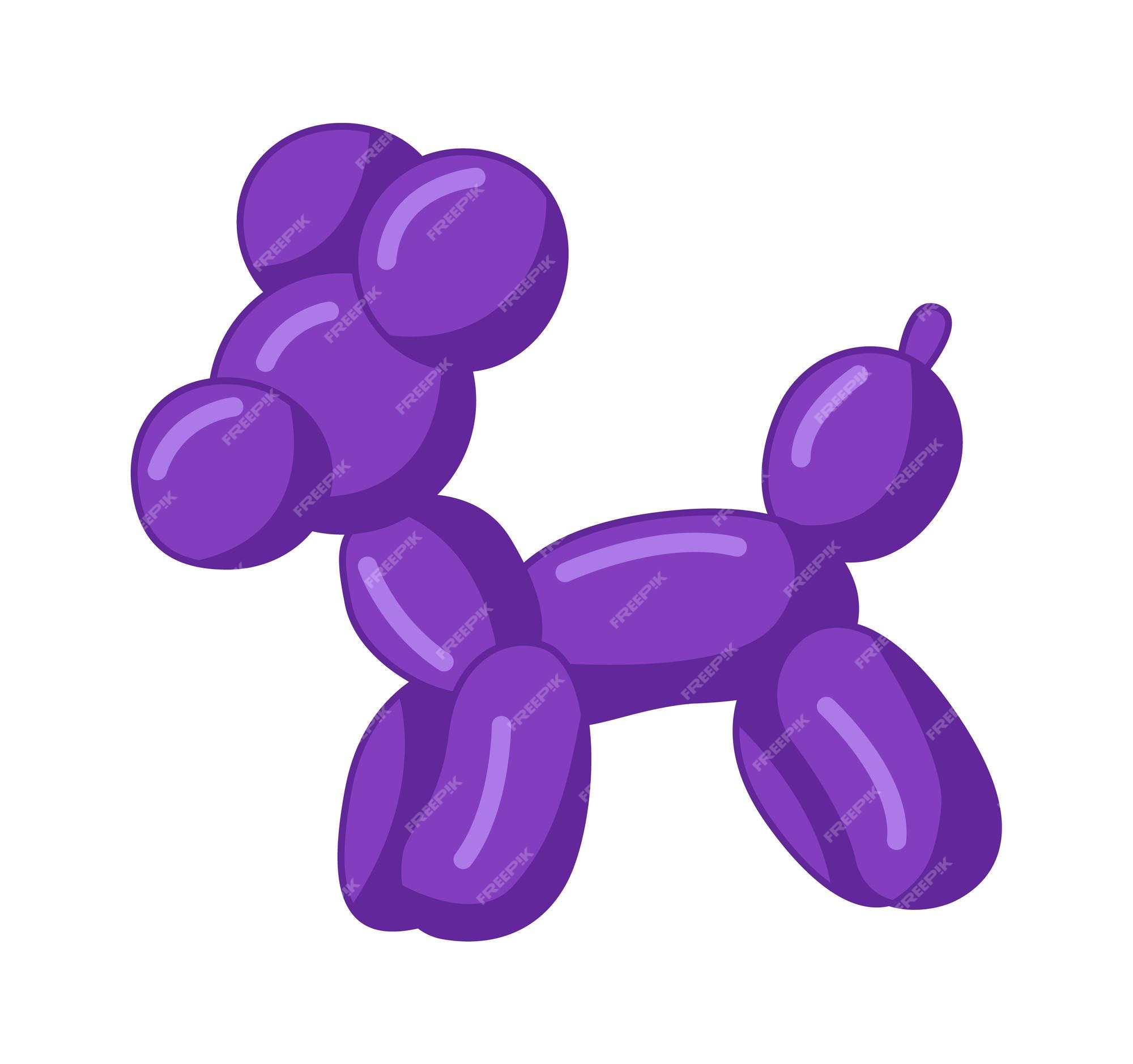 Classic Balloon Dog Vector Illustration Cute Cartoon Bubble Animal 