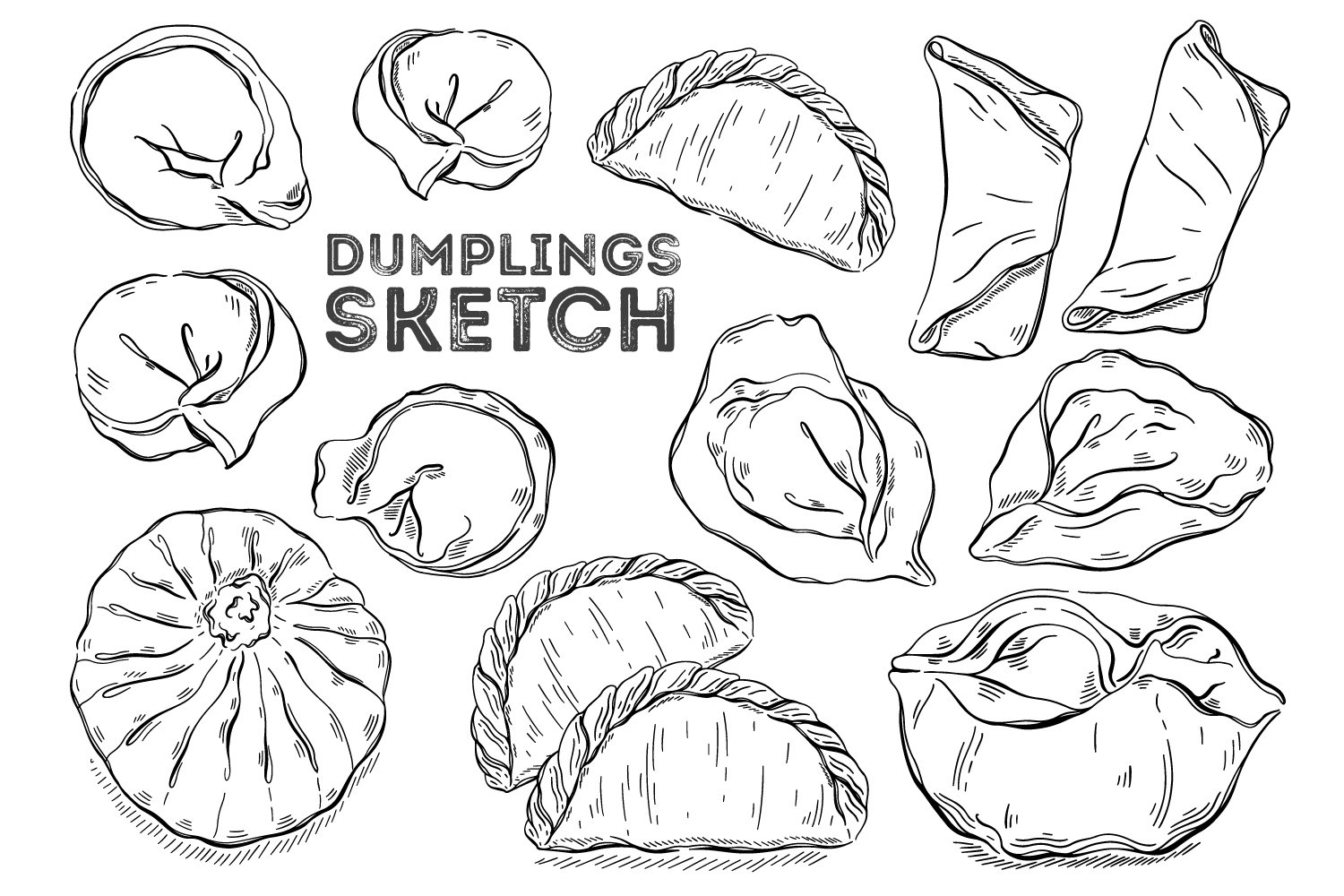 Watercolor Dumplings/Gyoza/Mandu Clipart Graphic by ANE · Creative 