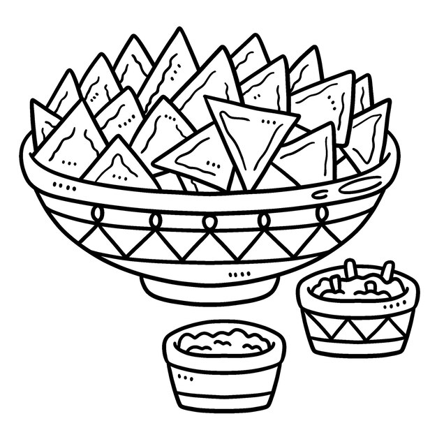 Nachos icon outline style Royalty Free Vector Image - Clip Art Library