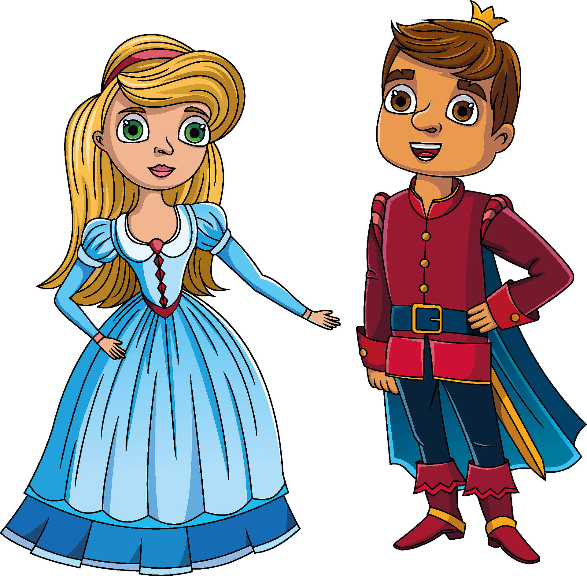 Prince And Princess White Transparent, Romantic Prince And - Clip Art ...
