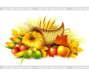 thanksgiving cornucopia clipart