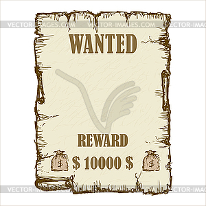 Wanted Dead Or Alive Poster Clipart Set