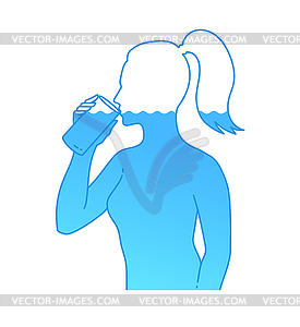 clipart drinking water