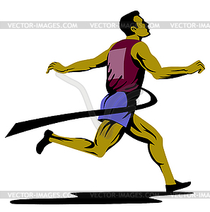 Figure At Custom Finish Line  Great PowerPoint ClipArt for - Clip