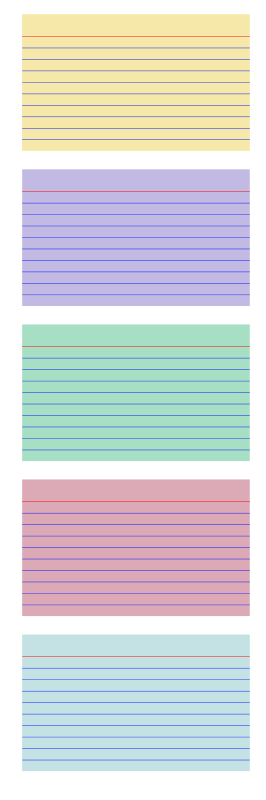 Colored Index Card Clipart / Index Card Image / Index Card Png / Colored  Index Cards -  Denmark