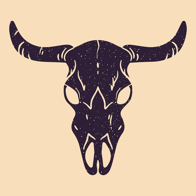 Longhorn Head Skull SVG, Longhorn Head Monogram, Cow Skull - Clip