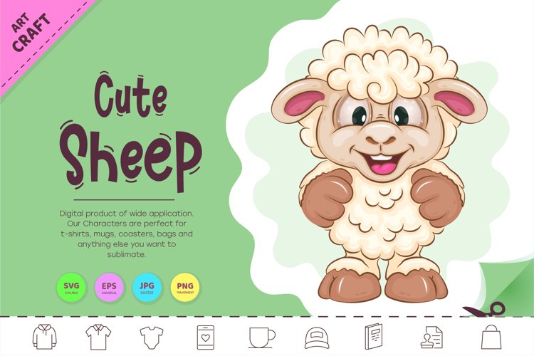cute sheep clipart